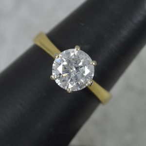 Natural 1.66ct Diamond and 18ct Gold Solitaire Engagement Ring