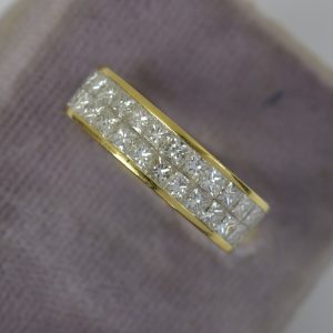 Natural 4.50ct Diamond and 18ct Gold Full Eternity Ring